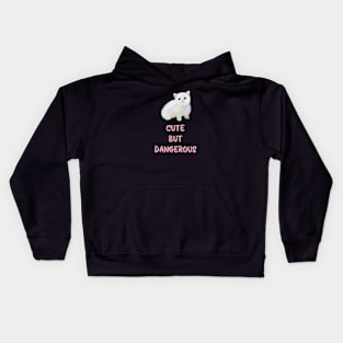 Cute but dangerous cat Kids Hoodie